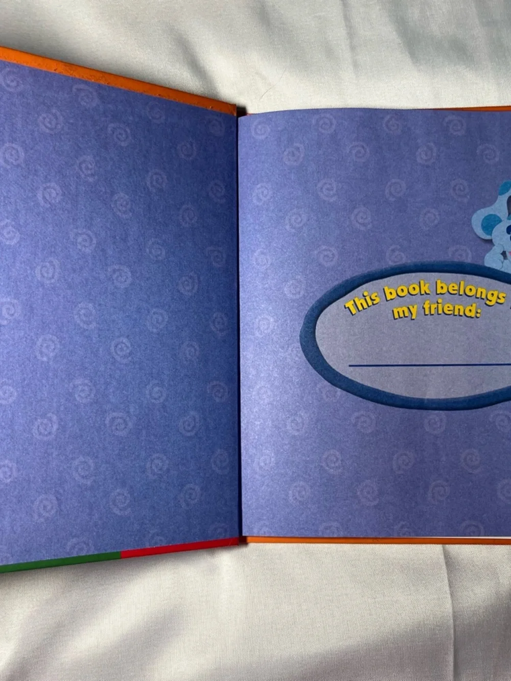 Vtg 2002 Blue’s Clues Blue’s Perfect Present HC Book Nick Jr Kids‎ Story
